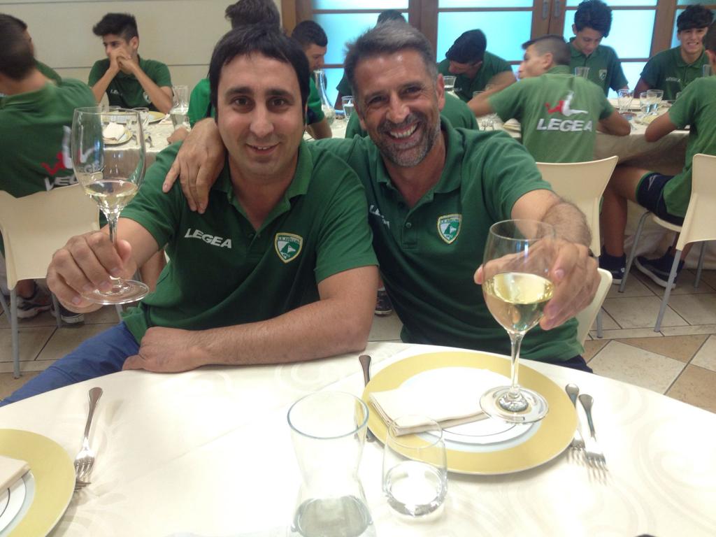 Giovanni Cortazzo preparatore dei portieri durante allenamento